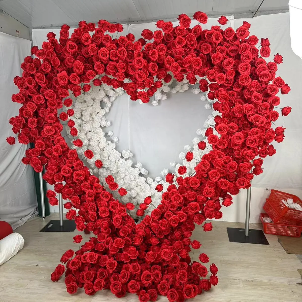 XA Large Artificial For Centerpiece Wedding Table Decoration Red Roses Flower Ball