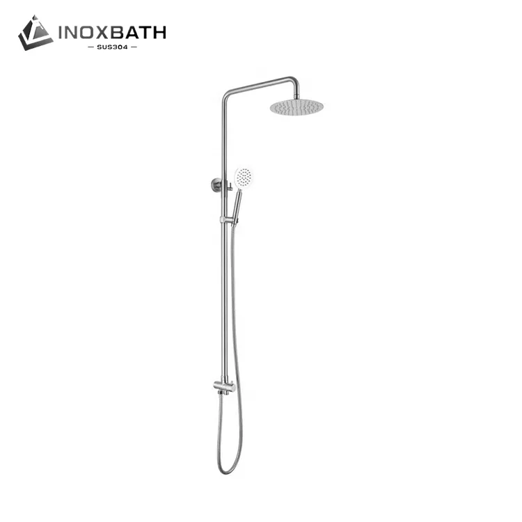 Bathroom Rain Shower Column System Cold Water Faucet Single Cold Taps Kits Shower Set