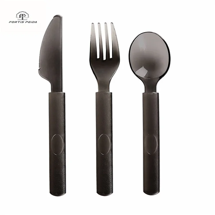 High quality cheap price plastic cutlery packs pp flatware cutlery set flight plastic spoon fork and knife