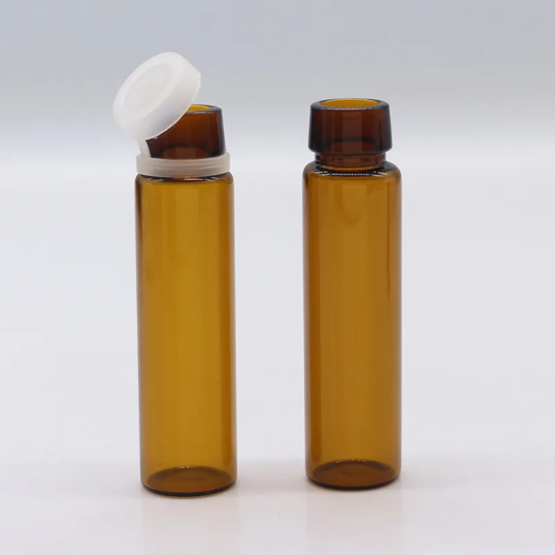 5ml 10ml 15ml Crimp Cap Neck Amber Glass Vials Single Use Mono-dose Bottles