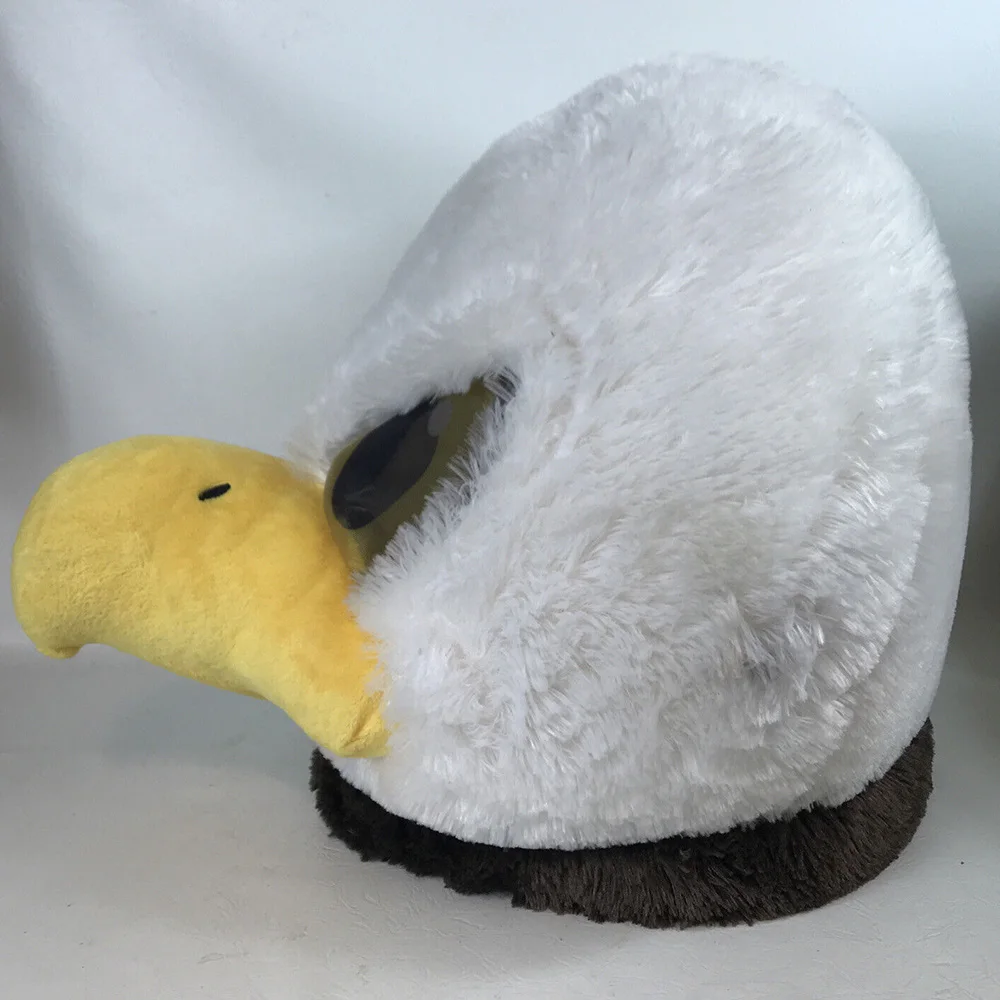 1528 Wholesale Big Heads Bald Eagle Full Head Mask Halloween Custom Costume Mascot ODM OEM Plush Stuffed Animal Toy Eagle Mask