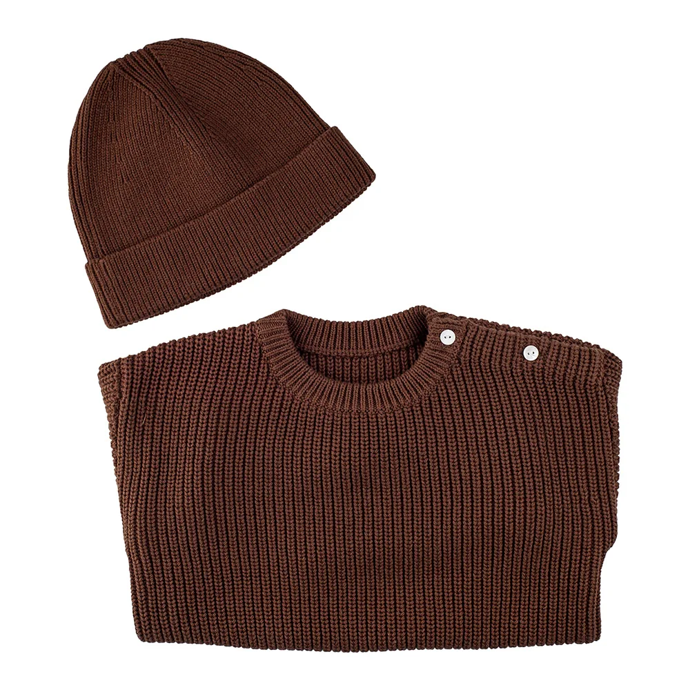 Custom oem knit newborn toddler  clothes baby sweaters 100% organic cotton knit chunky infant sweater