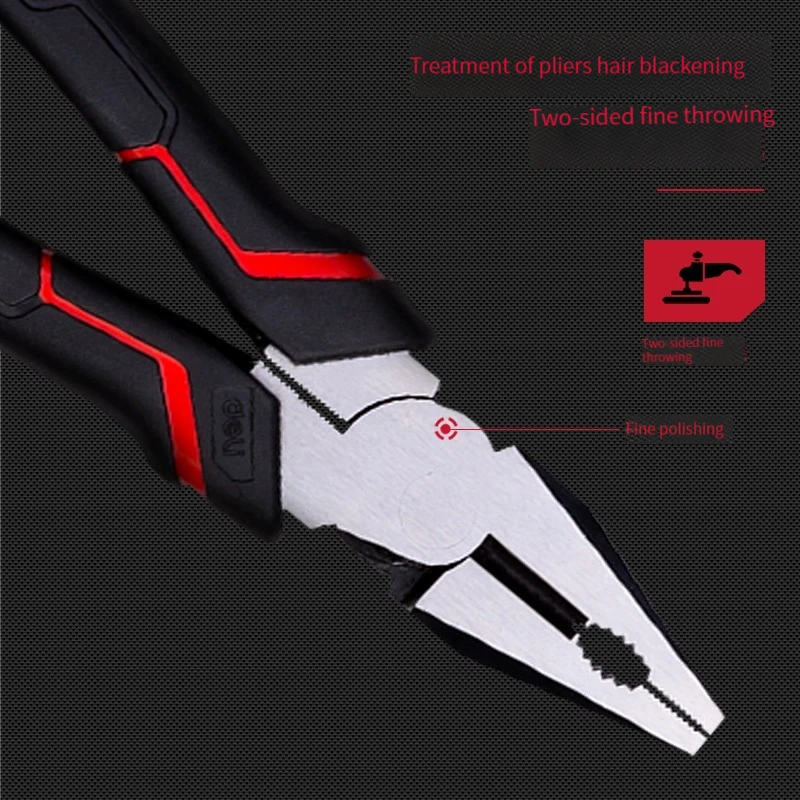 High quality Deli Powerful Tools DL101108 Multifunctional industrial grade wire pliers labor-saving pliers, hardware tip flat