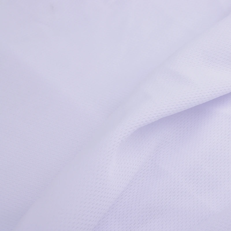 100% polyester 180gsm bird eye mesh sports pants fabric solid color lightweight fast drying double sided wear resistant