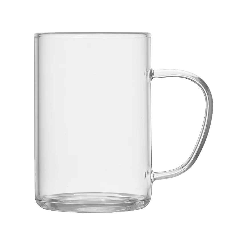 
Heat Resistant Lead-Free Hand grip Glass Coffee Mug with Thick bottom 