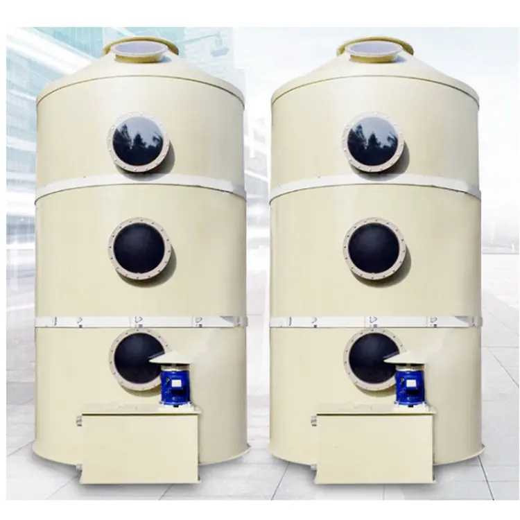 PP материал промышленный мокрый скруббер дыма/выхлопа брызг для удаления отработанного газа