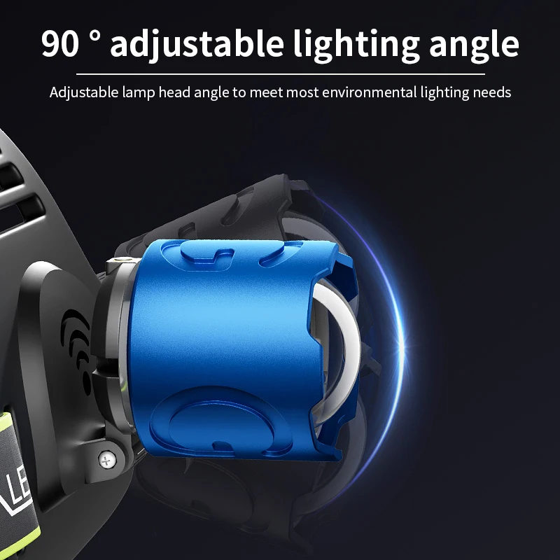 High power 1000 lumens head torch power bank 18650 battery rechargeable led headlamp