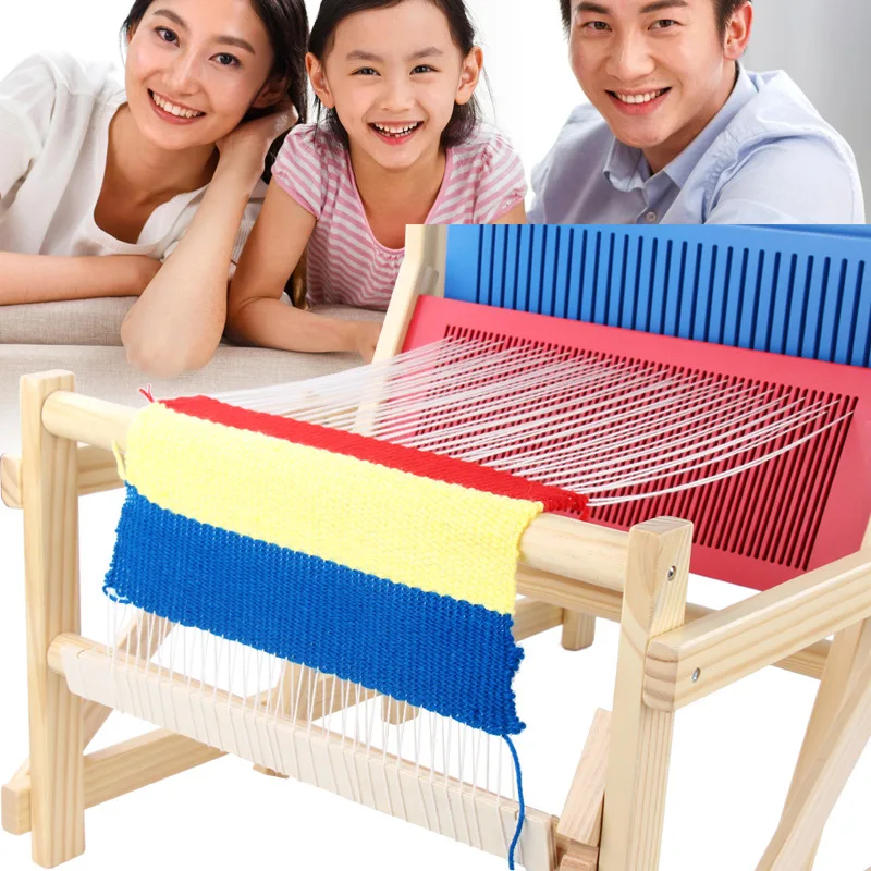 Hoye Crafts Weaving Loom Kit Wooden Multi-Craft Weaving Loom Toy DIY Hand Knitting Weaving Machine