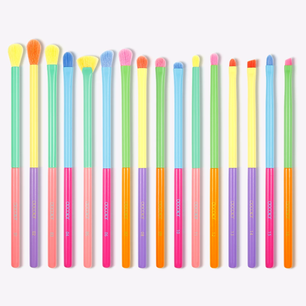 Docolor красочные глаз кисти 16 шт набор кистей для макияжа N1608 оптовая продажа