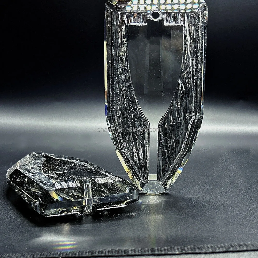 Luxury antique Clear Cut Pendant light Baroque Crystal Chandelier spare Parts