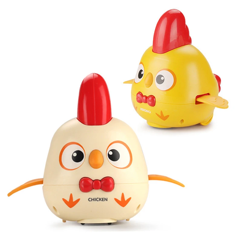 New arrival Product Baby Cartoon Animal Dancing Rotating Sliding Electric Universal Chicken Toys for kids