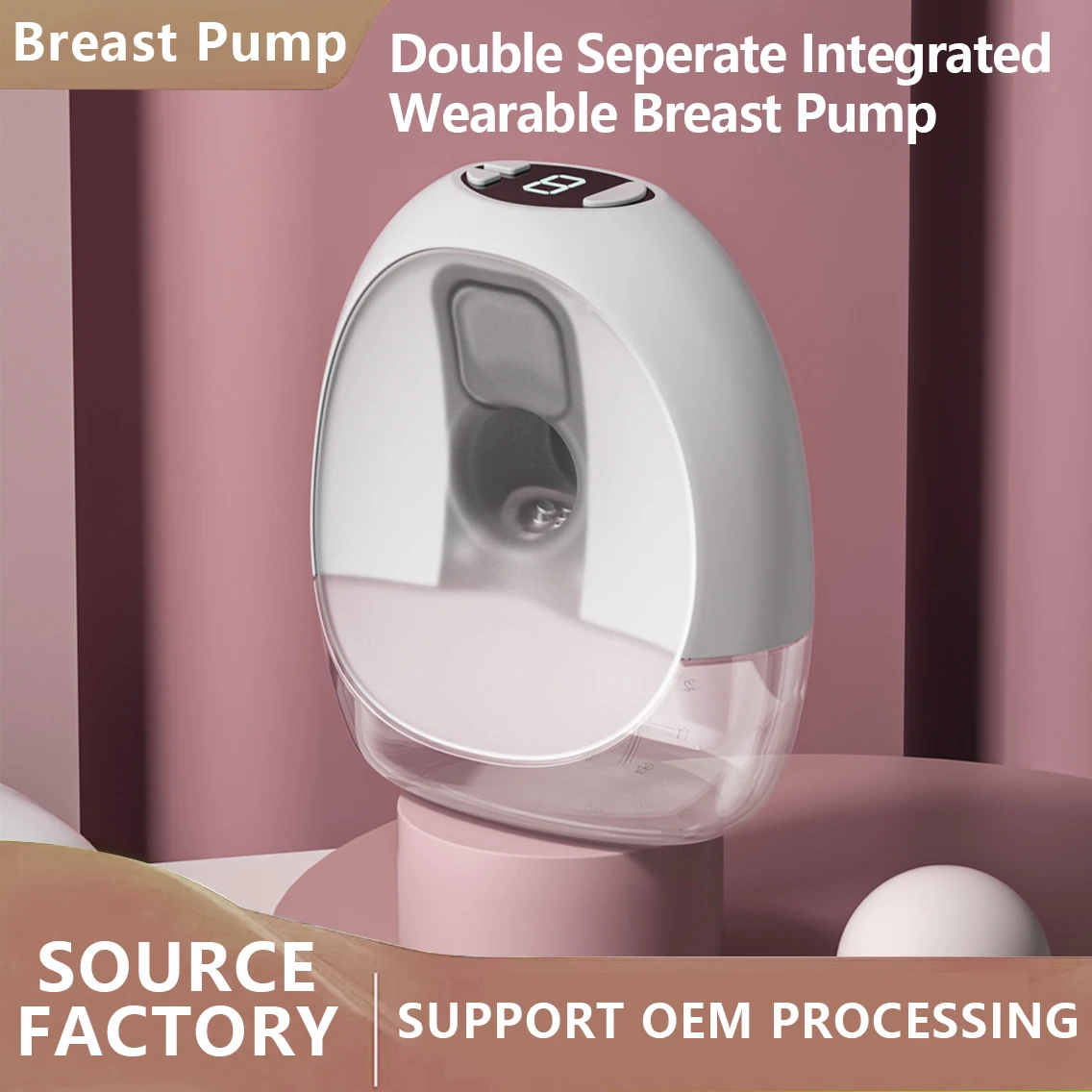 2023 New design cheap price wholesale midile Electric wireless wearable hand free Breast Pump