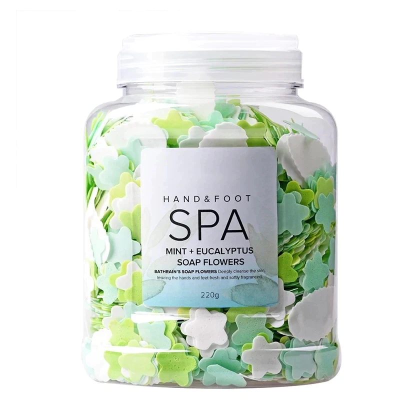 100g/jar Bulk Colorful Pedicure and Manicure Flower Soap Mini Bath Confetti Dry Bath Soap Flowers Pedicure Petals