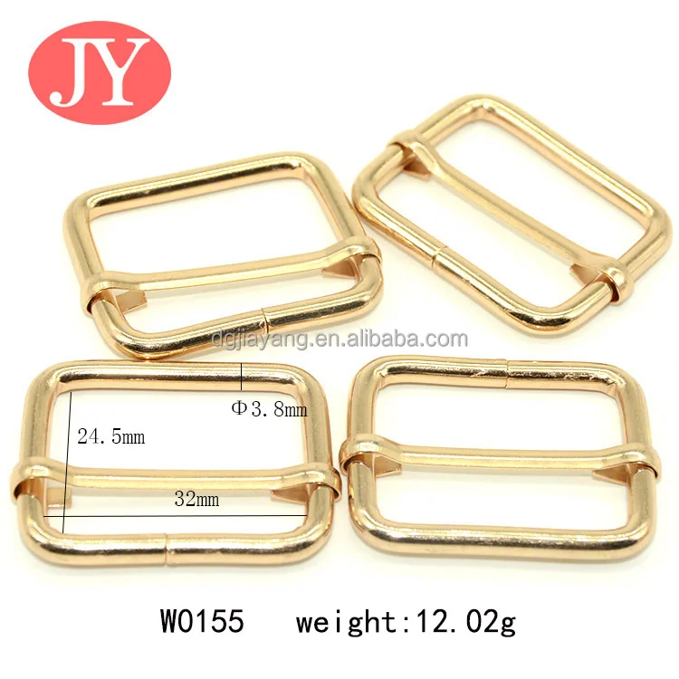 metal slides Tri-glides wire-formed roller pin buckles strap slider adjuster buckles rectangle adjuster belt buckles