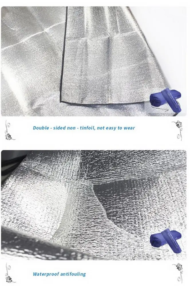 Custom Foldable Double-sided Aluminum Film Picnic Blanket Outdoor Mat Eco