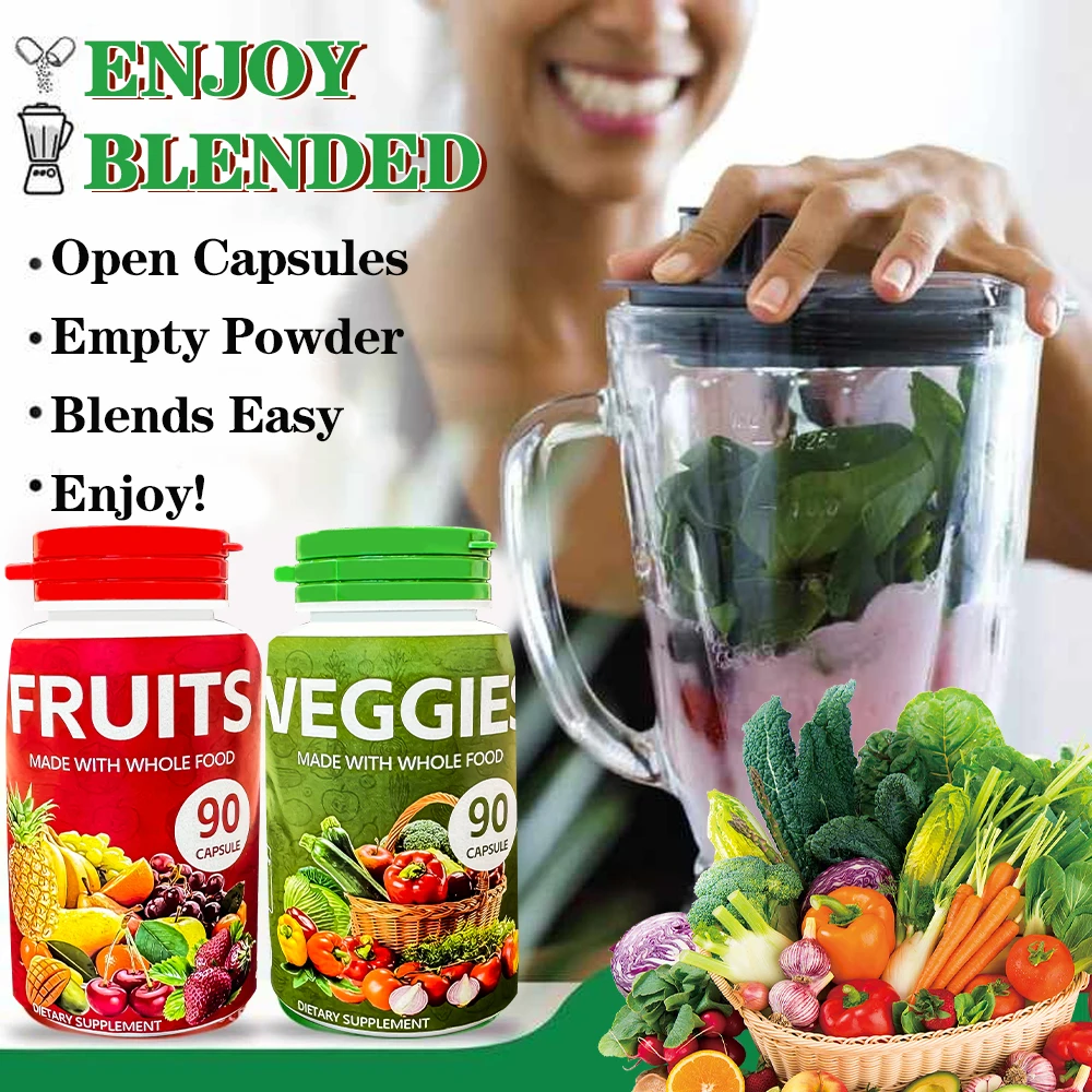 OEM/ODM Fruits and Veggies Greens Capsules  Vegan Support with Immune Supplement Organic Vitamins for Women Men and Kids