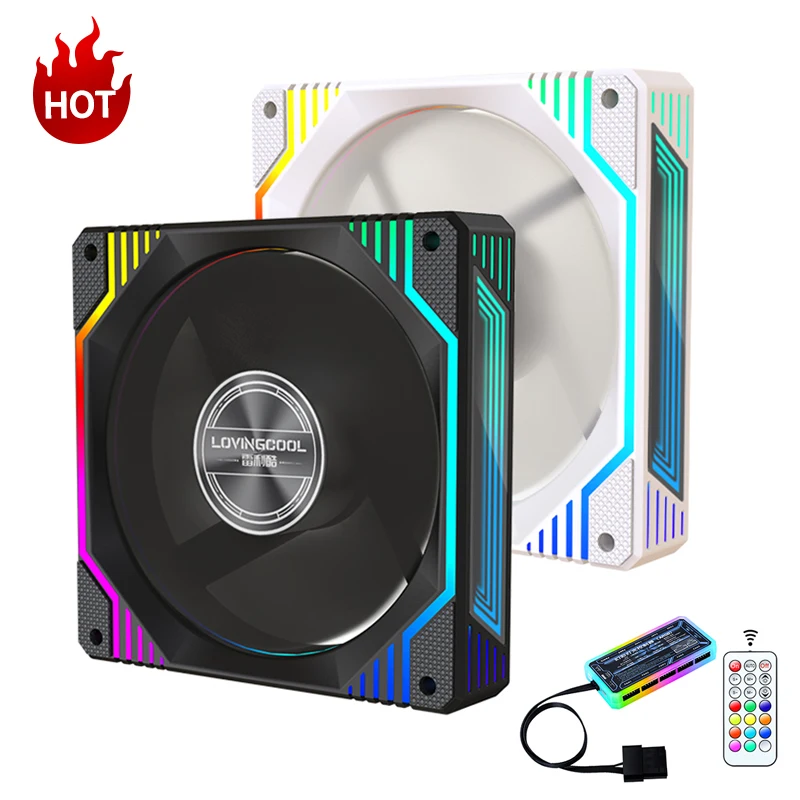 Hot sell 120mm RGB Fan and 5V ARGB PC Case Fan for Computer Gaming Case CPU Cooler Cooling Fans