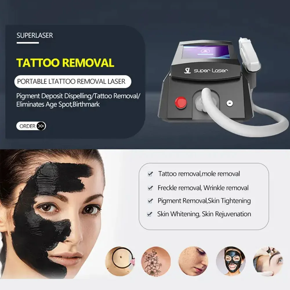 newst laser Face Mask Carbon Laser Peel Black Doll 532/1064nm pico laser for Aesthetic salons nd yag q switched tattoo removal