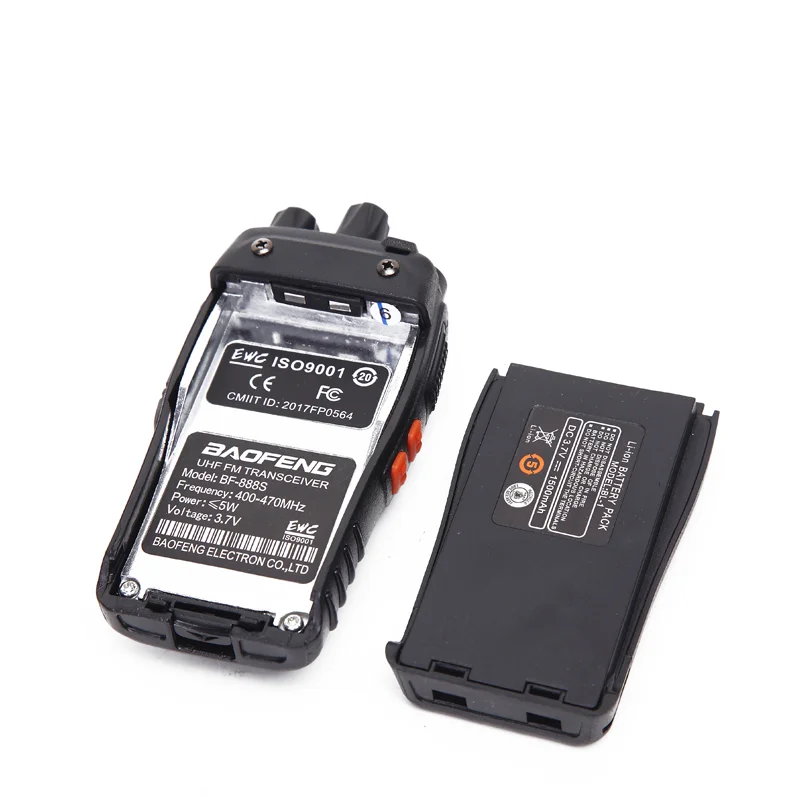 1or 2 PCS Bao feng BF-888S Walkie Talkie 5W Two-way radio Portable Radio UHF 400-470MHz 16CH Comunicador Transmitter Transceiver