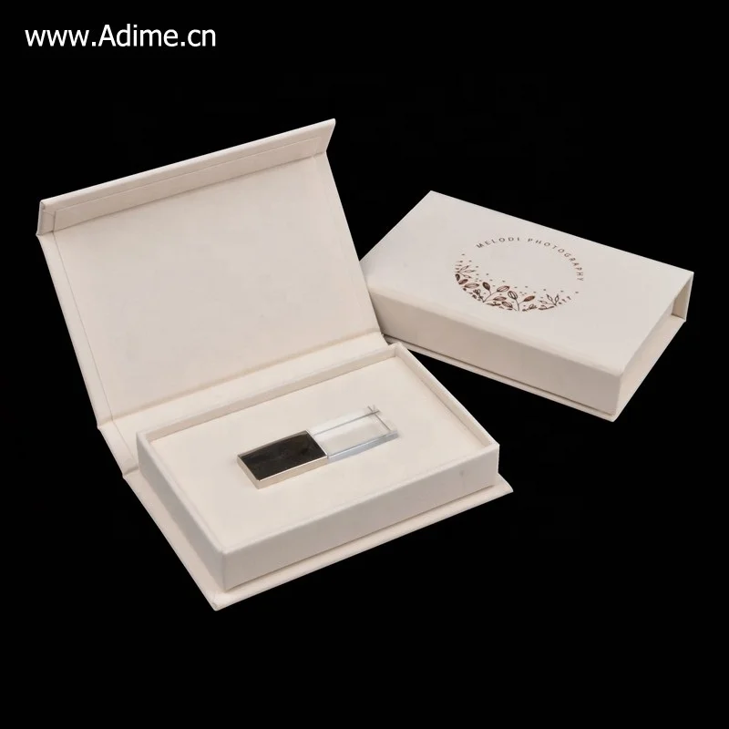 wedding fabric crystal USB stick flash drive presentation gift box
