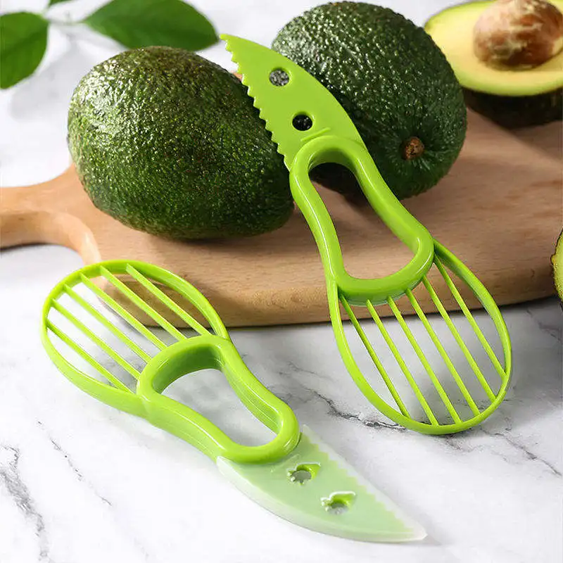 Kitchen Vegetable Tools Gadgets Shea Corer Butter Cutter Pulp Separator Plastic Knife 3 In 1 Avocado Slice