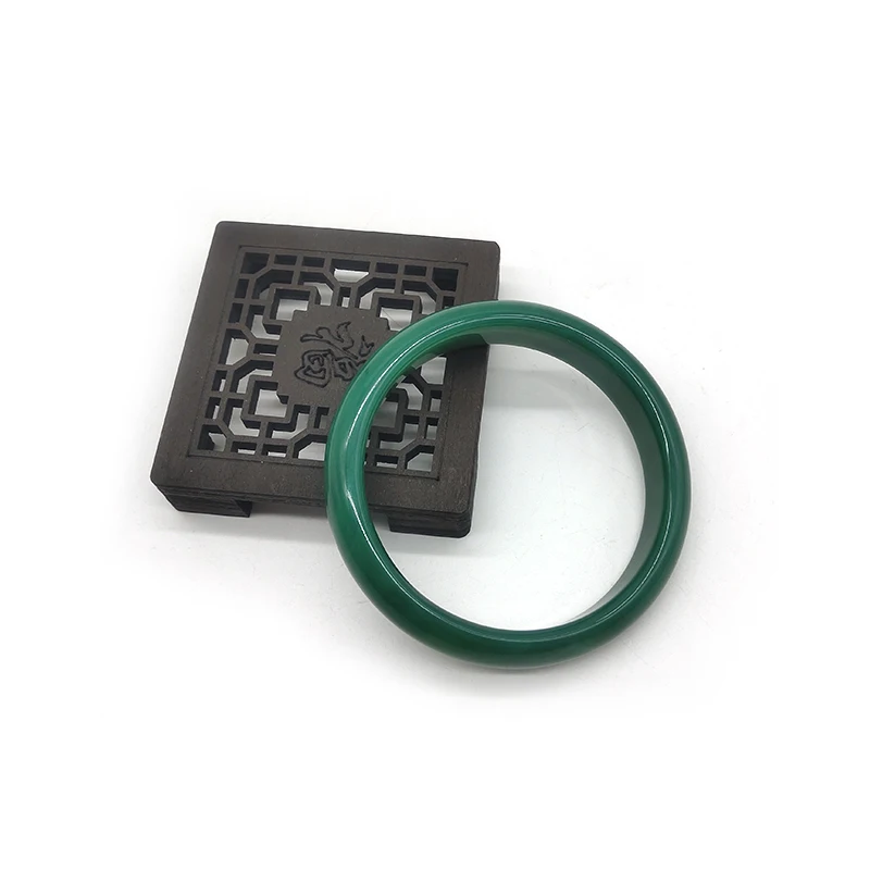 Wedding Gift  Natural Green Jadeite Jade Bangle Bracelet Handmade Jade Bangle
