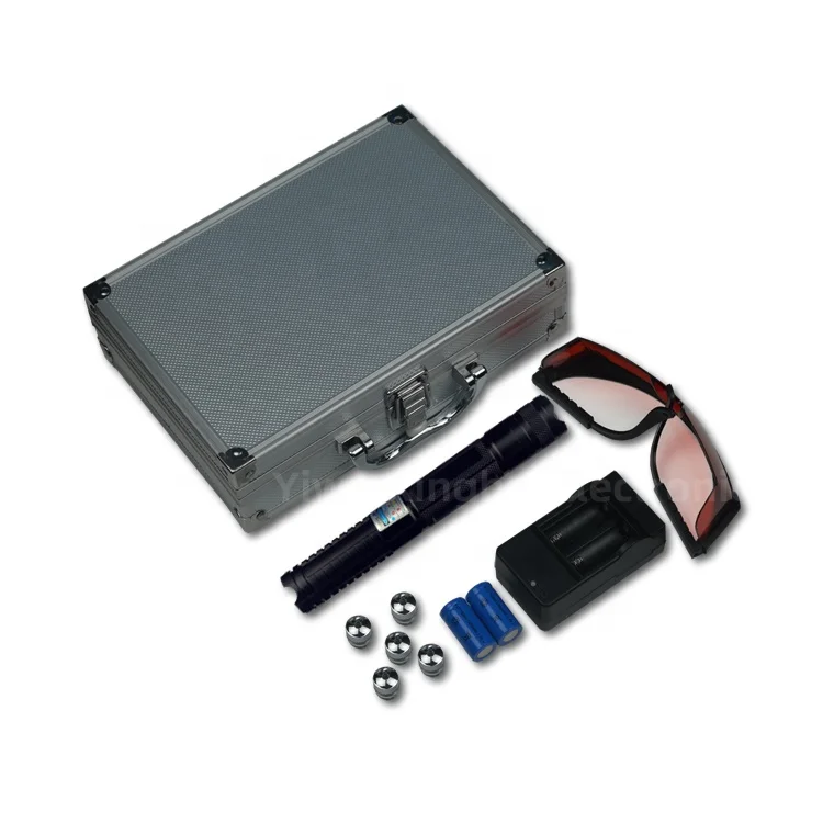
High-power blue laser pointer 450nm 5000MW 5 in 1 starry sky burning match/cigarette lighter laser pen 