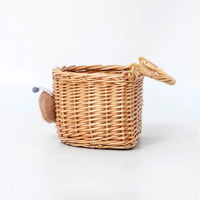 Kingwillow Rattan Baskets Rattan Wall Hanging Basket for Kitchen Rattan Hanging Basket