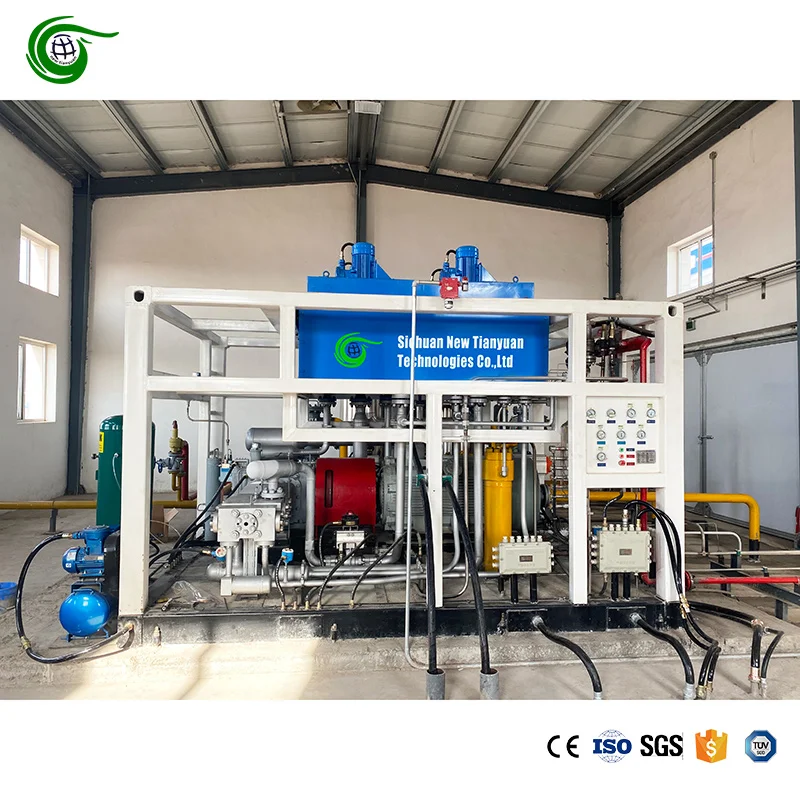 Energy Saving 37KW CNG Compressor Inlet 5Bar Discharge 15Bar Flow 1.7Nm3/min Natural Gas Piston Compressor For Sale