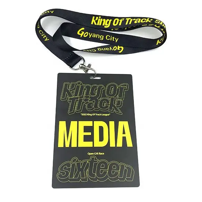 Custom Sublimation Printed Logo Polyester Lanyard ID Card Holder Neck Lanyard Strap with Logo Custom