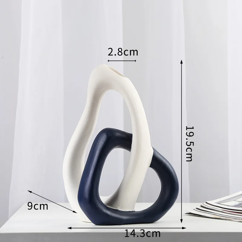 Dropshipping Shopify Modern White Ceramic Flower Vases for Home Decor Aesthetic