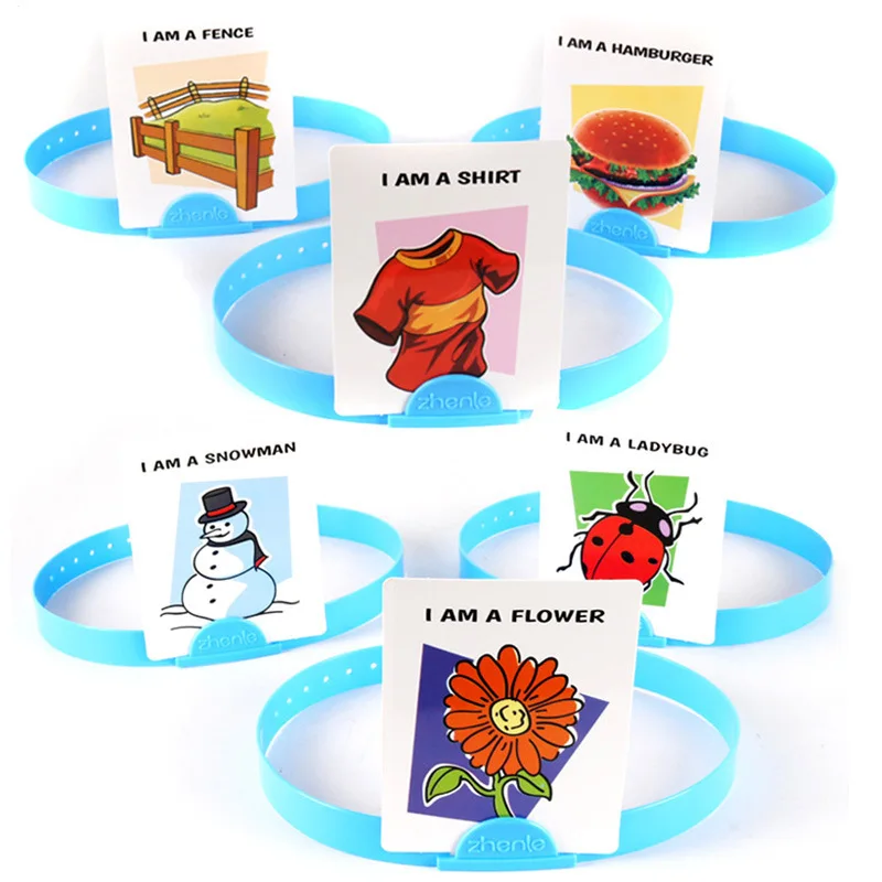 Funny Gadgets Novelty Toys Hedbanz Game The Quick Question of What am I Cards Board Game Children parents party games