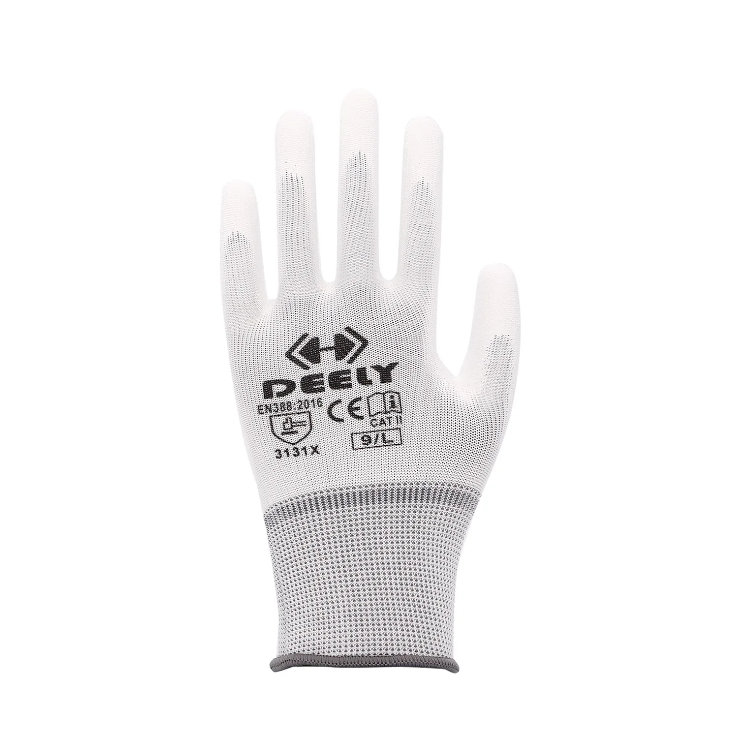 PU Coated Glove With Polyester/Nylon Shell In 13G Safety Gloves 2023