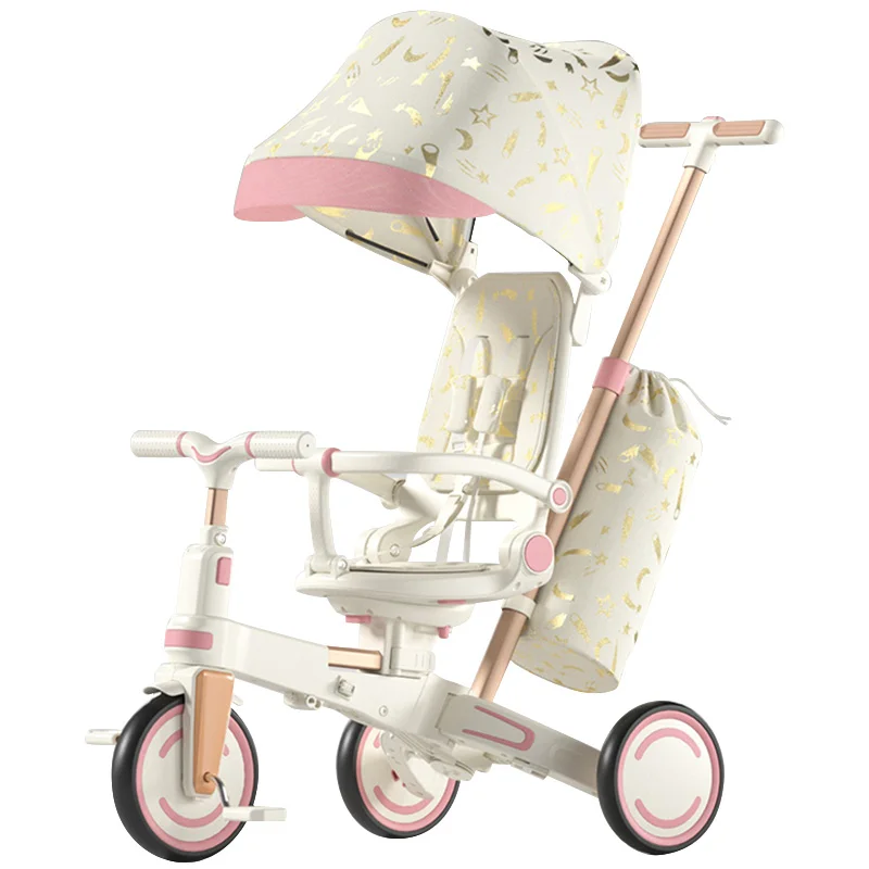 Hot-selling Folding Kids Tricycle Bicycle 360 Degree Rotation Baby Balance Bike Children Tricycle Trike For Kids 1-6 Years Old