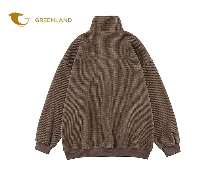 Wholesale Winter Sweatshirts For Men Custom Embroidery Logo 1/4 Front Zipper Design Mens Oversize Fashion Sweatshirts