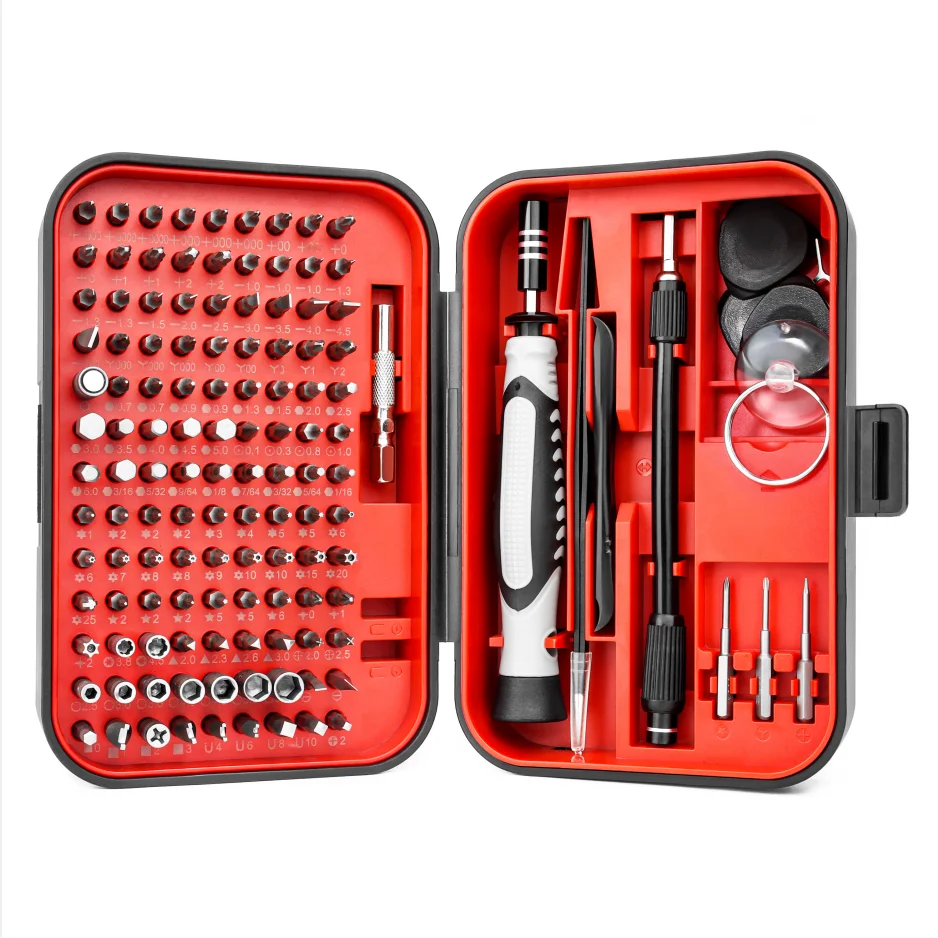 KAIWEETS Precision Screwdriver Kit 130 in 1 with 120 Bits Screwdriver Set Magnetic Driver Kit with Flexible Shaft Extension Rod