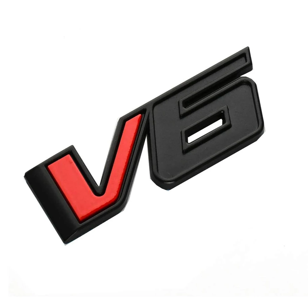 Wholesale Custom Abs Plastic Electroplate Chrome V6 3d Letters Car Bonnet Letters Sticker With Self-Adhesive