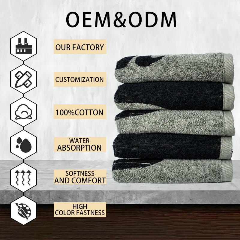 Hot sale luxury 100% cotton terry jacquard sport towel customized cotton soft and quick drying gym fitness towel