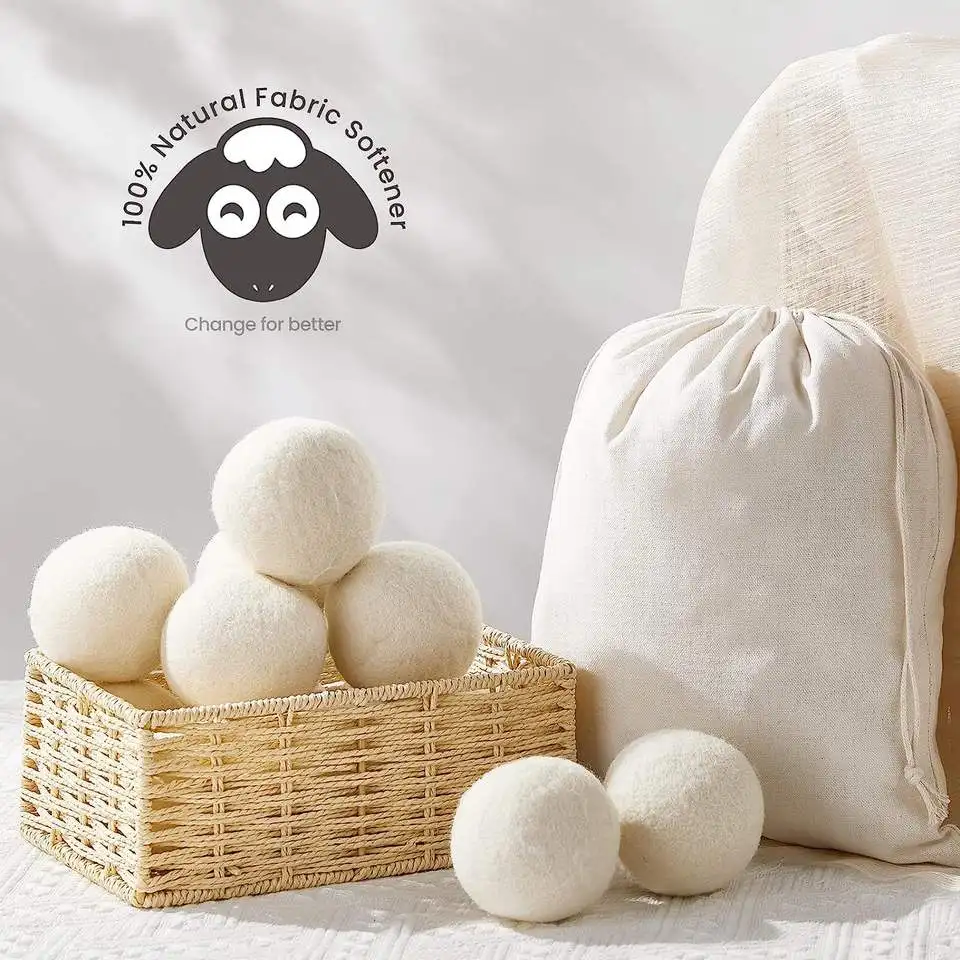 Best Seller Continue Use 6 Pack XL Clean Ball 100% Wool felt dryer ball