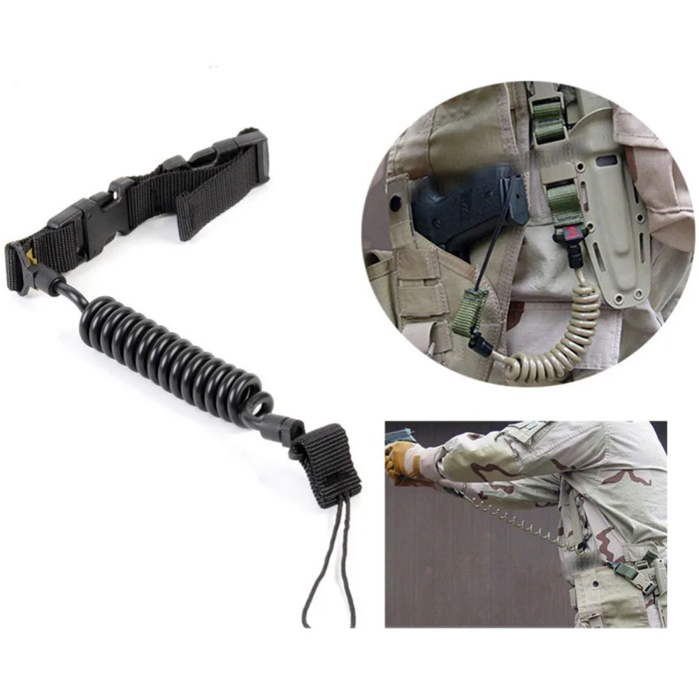 Adjustable Cheap Price Black Hand Gun Safety Secure Tactical Sling Pistol Spring