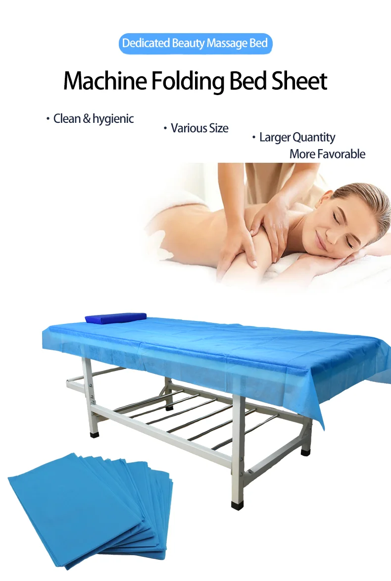 OEM 80*180cm Disposable Bed Sheet Roll Non-woven Fabric Bed Sheet Waterproof Massage Table Sheets Oil Proof Bed Roll For Spa