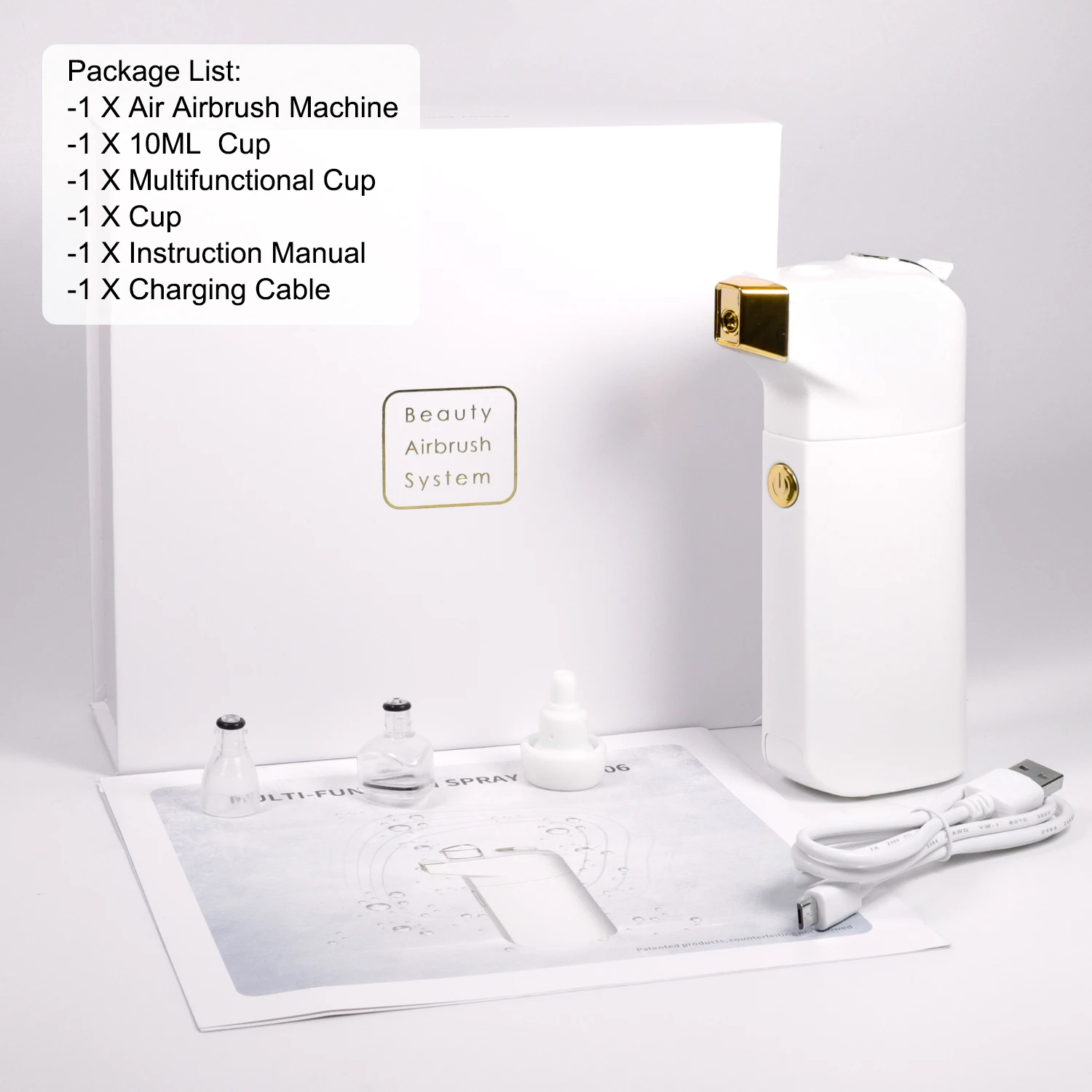 Eco-friend Electric Wireless Barber Airbrush Compressor Kit With Make Up Gun Spray Whitening Airbrush Compressor Cordless