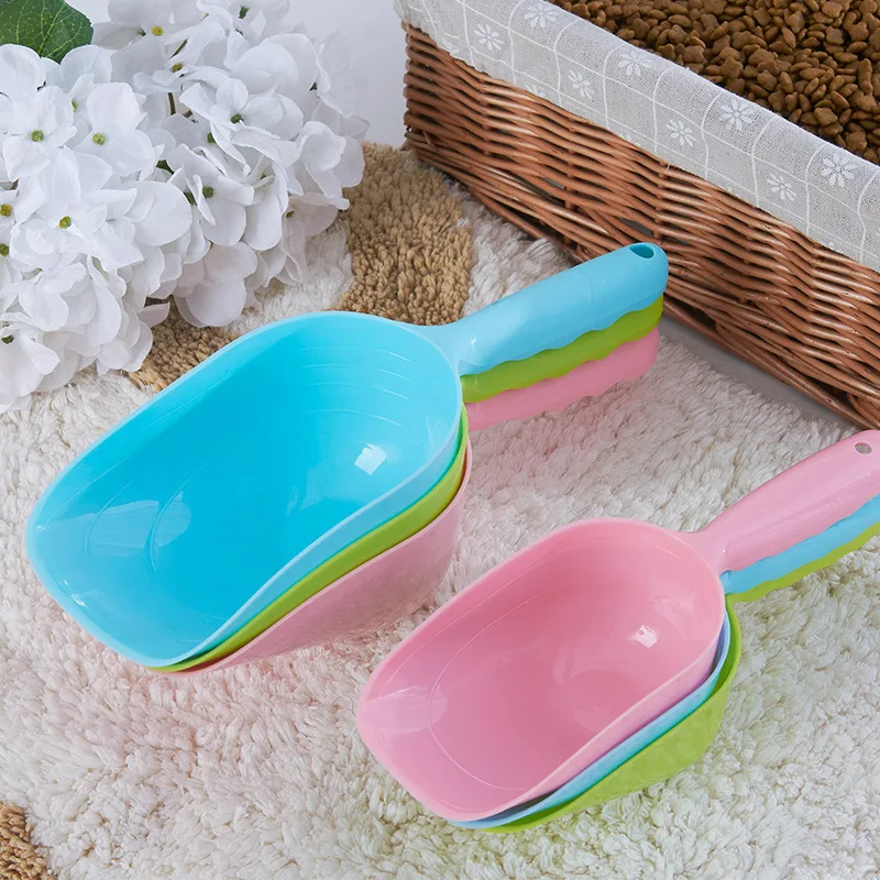 Factory direct supply pet supplies small cheap good quality food shovel plastic spoon tableware dog cat