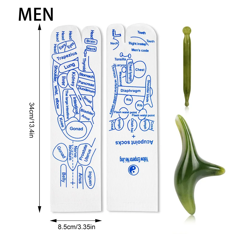 Digital Acupuncture Points Socks Warp Socks Magical Meridian Socks English Version Healthy and Interesting