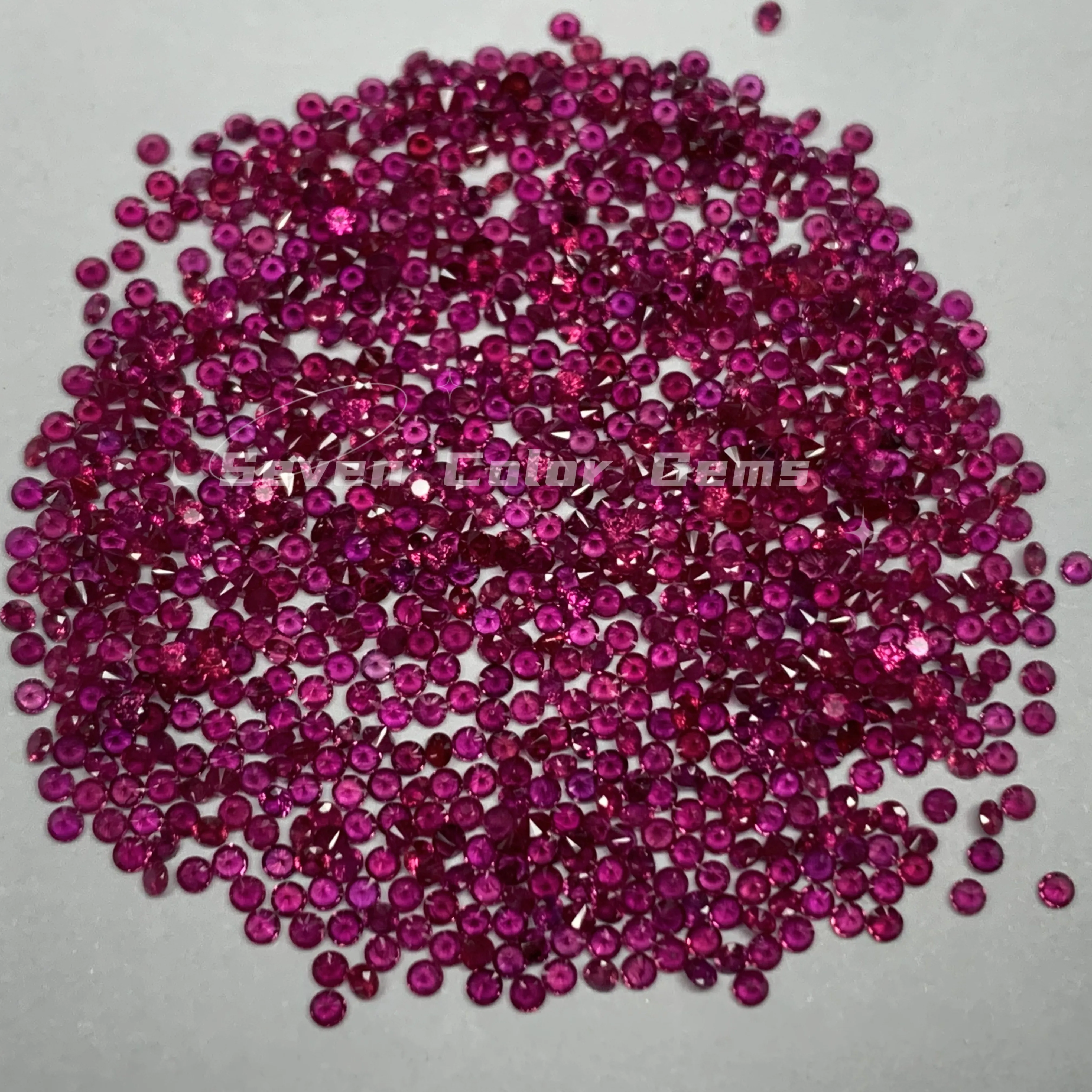 1.3mm Natural ruby stone red ruby stone melee brilliant ruby top quality raw rough pink red color price per carat