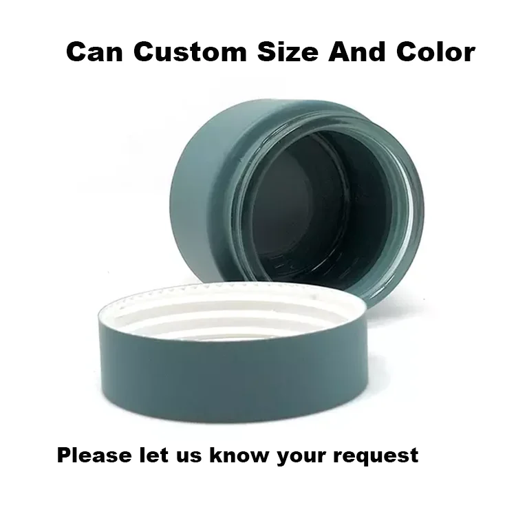 
Custom Logo 2oz 60ml Dark Green Glass Jars Matte 10ml 20ml 50ml 100ml Cosmetic Cream Container for cosmetics With Round Lid 