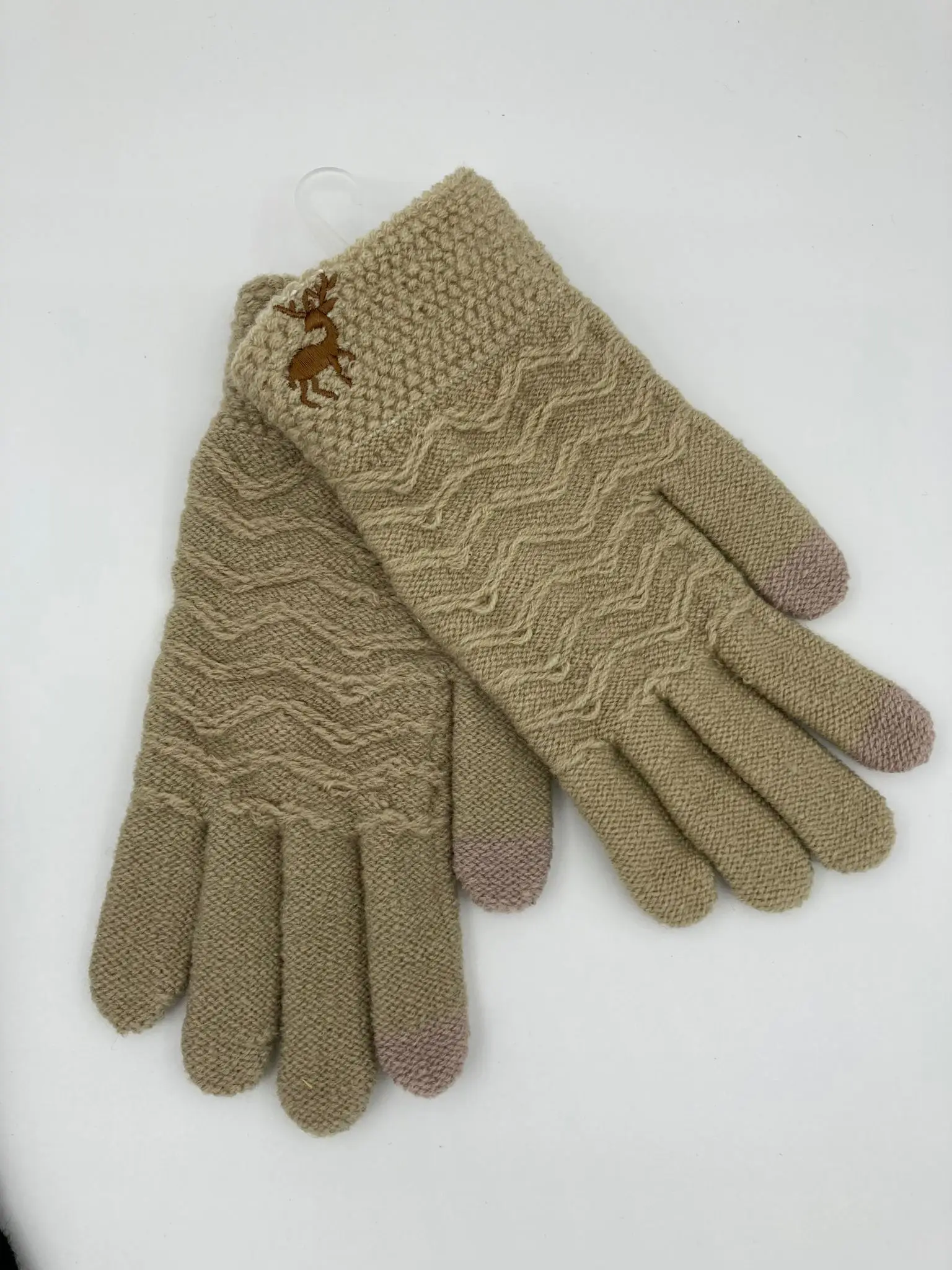 Custom fashion knitted cute  winter gloves knitted glove acrylic for women