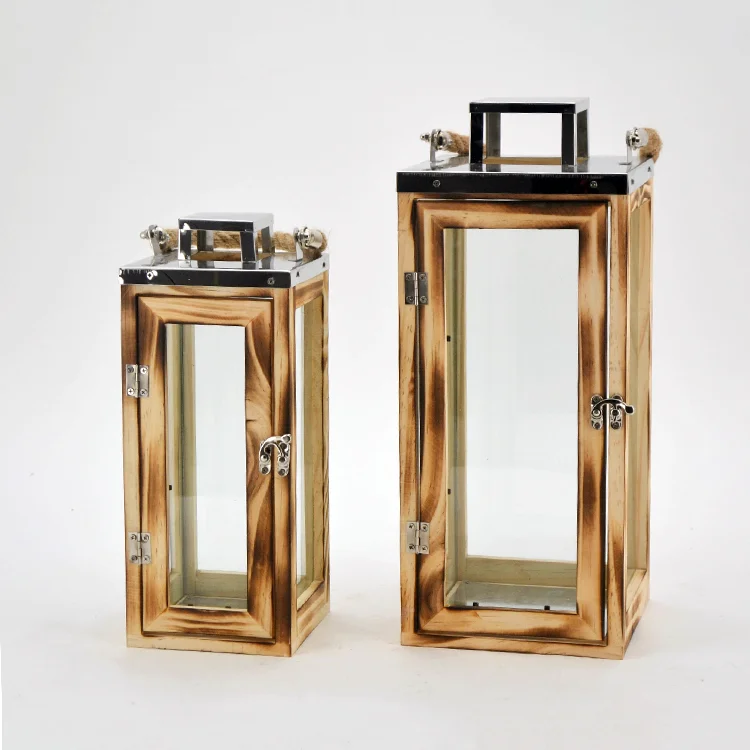 Candle Lanterns for Home Garden Decoration Decorative Wooden Vintage Inner Box + Master Carton Customized Logo Accept DAILY Use