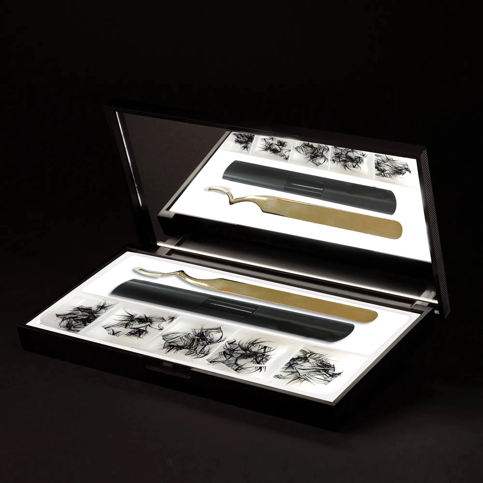 DIY lashes segmented eyelashes with mirror diy lash extensions diy eyelash extensions kit