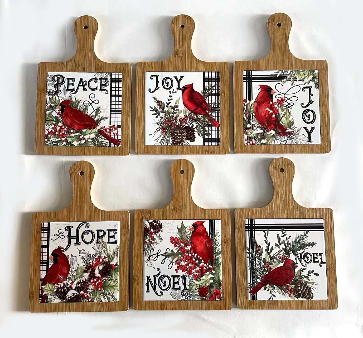 Mini Square Acacia Wood Serving Tapas Cheese Board With Handle Hole Customizable Logo For Home Kitchen Use Boxed